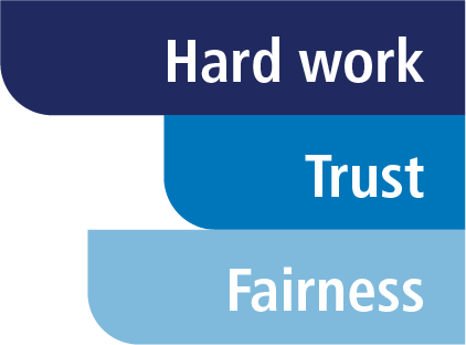 Values - hard work, trust and fairness